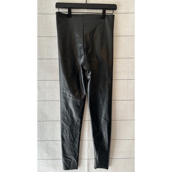 JOIE Faux leather Pull On Black leggings Size Medium - Picture 6 of 6